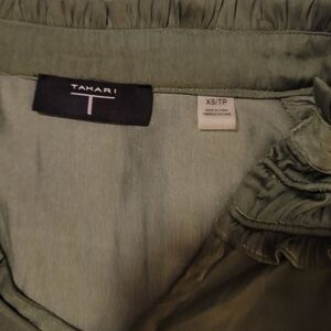 Tahari Olive Green Blouse